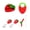 A, variant on Strawberry Shaped Food Tray with Suction Cup | Silicomaid Training Tableware Set | Includes Spoon, Fork & Flexible Straw for Independent Eating