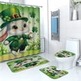thumbnail image 4 of Cheapark St. Patrick's Day Holiday Shower Curtain Set 4 Pieces, 4 of 8