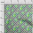 thumbnail image 1 of oneOone Polyester Lycra Fabric Leaves & Floral Check Print Fabric By The Yard 56 Inches Wide, 1 of 4