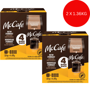 McCafé Café de roost Premium, 340 g Sol (4-Pack) — 2/Case Emballage en vrac (Total 2.72 (kg) Rôtissement moyen