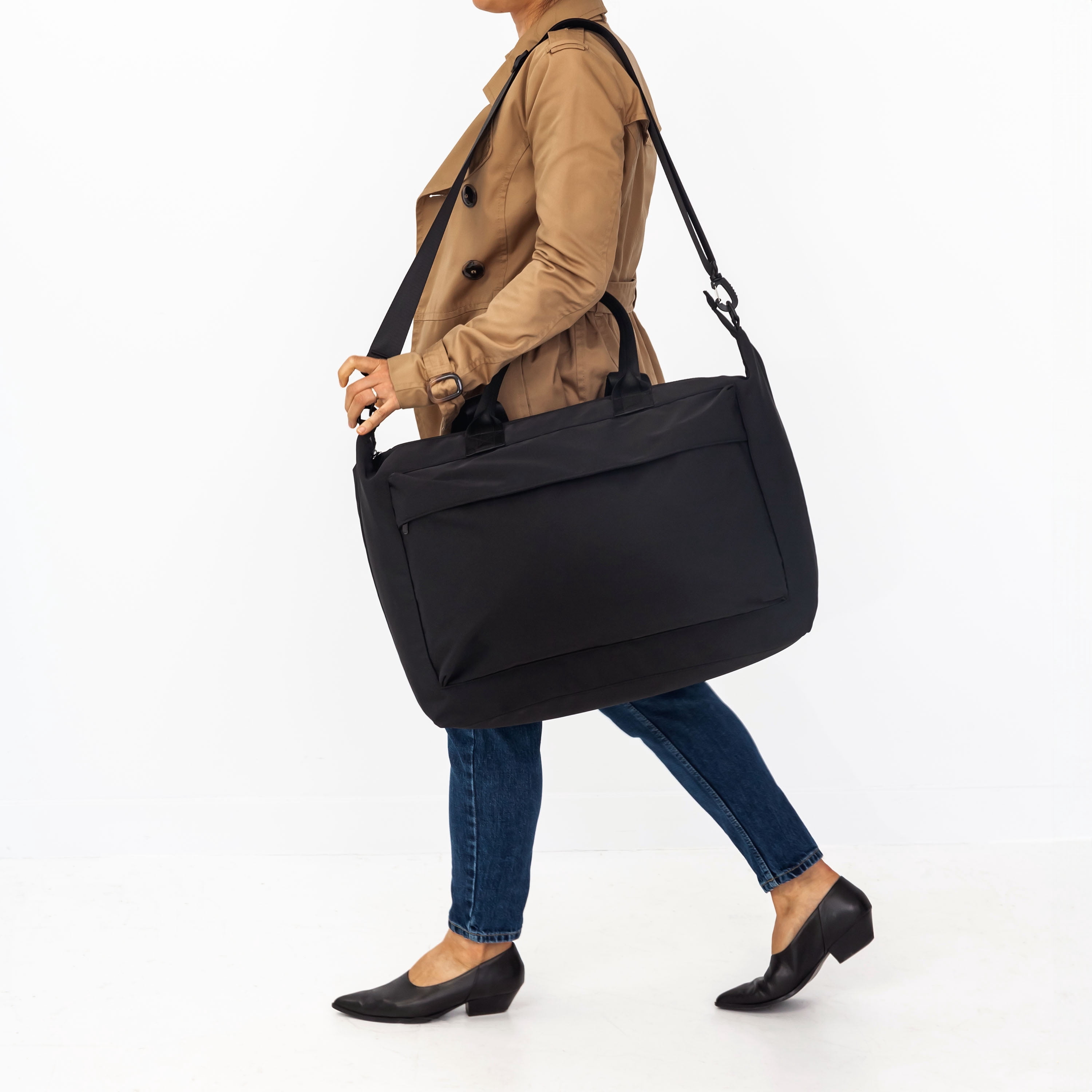 Jetstream Sac Week-End 20 po, Sac de Voyage avec Pochette pour Ordinateur Portable, Noir