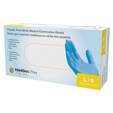 Flex Gants d'Examen en nitrile Sans Poudre, Grand, 2x100/boîte