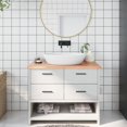 thumbnail image 1 of vidaXL Bathroom Countertop Light Brown 100x50x2 cm Treated Solid Wood, 1 of 4