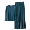 thumbnail image 2 of Weiqiqre Ensembles de Pyjama pour Femmes Pyjamas Rafraîchissants Ensembles Assortis d'Été Manches Courtes Ensemble de Détente Femmes, 2 of 3