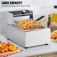 thumbnail image 4 of AKDSteel 3600W High-Power Commercial Electric Deep Fryer, 12.6Qt/12L Dual-Tank Design with Precise Temperature Control & 2 Baskets**, 4 of 7