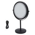 thumbnail image 2 of Lighted Makeup Mirror, LED Makeup Mirror Stainless Steel Touch Switch Soft Lighting Stable Base Double Sided  For Daily Use, 2 of 8