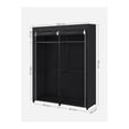 thumbnail image 4 of SONGMICS Closet Storage Organizer, Portable Wardrobe with Hanging Rods, Clothes Rack, Black, 4 of 4