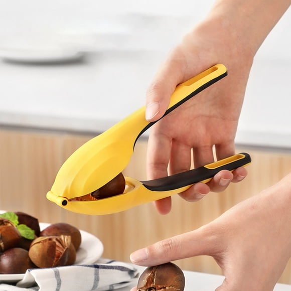 Nut Opener Tool, Easy Grip Clip, Efficient Shell Cracker, for Walnuts Chestnuts Hazelnuts, Yellow