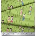 thumbnail image 2 of Soimoi Velvet Fabric Swing & Kids Human Figure Printed Craft Fabric by the Yard 58 Inch Wide, 2 of 5