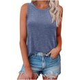 thumbnail image 2 of LSLJS T-Shirts de Mode pour Femmes, Col Rond Décontracté, Manches 3/4, Coupe Ample, T-Shirt Mignon, Haut pour Dames, Débardeurs pour Femmes, 2 of 6