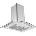 thumbnail image 1 of Ancona 30 in. Convertible Island Glass Canopy Range Hood in Stainless Steel, 1 of 6
