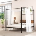 thumbnail image 1 of Gymax Queen Size 4-Post Canopy Bed Frame Rustproof Metal Noise-free with Foot Pads, 1 of 10