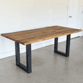 thumbnail image 1 of Set of 2 AnthroDesk Carbon Steel Metal Table Legs. for Dining Room, Patio, Coffee Table, Office, Home Office with Matte Black Powder Coating (RECTANGULAR-28), 1 of 8