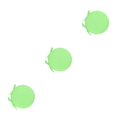 thumbnail image 3 of relayinert 1/2/3/5 Confort et Durabilité des Chaises Coussin Rond Doux et Confortable Vert Clair 3 Pcs, 3 of 6