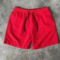 thumbnail image 2 of Running Shorts mens Casual Drawstring Pocket Solid Color Candy Color Five-point Beach Shorts, 2 of 3