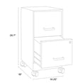 thumbnail image 4 of Space Solutions 18" Deep 2 Drawer Mobile Letter Width Vertical File Cabinet, Black, 4 of 9