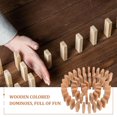 thumbnail image 3 of LEEYNEER 50 Pcs Domino Game Table Runner Domino Table Mini Dominoes Mini Board Games Wooden Dominoes Travel, 3 of 6