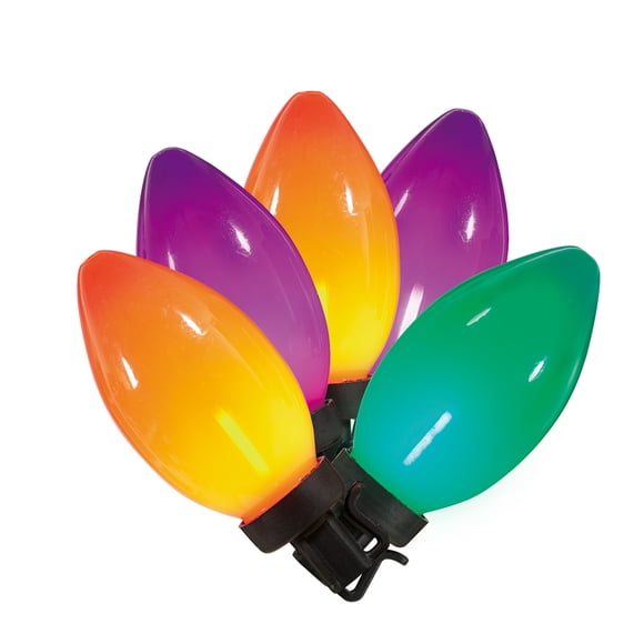 Way to Celebrate Halloween 10-Count Extra Bright Ceramic Mulicolor LED Vintage C9 String Lights, Indoor/Outdoor