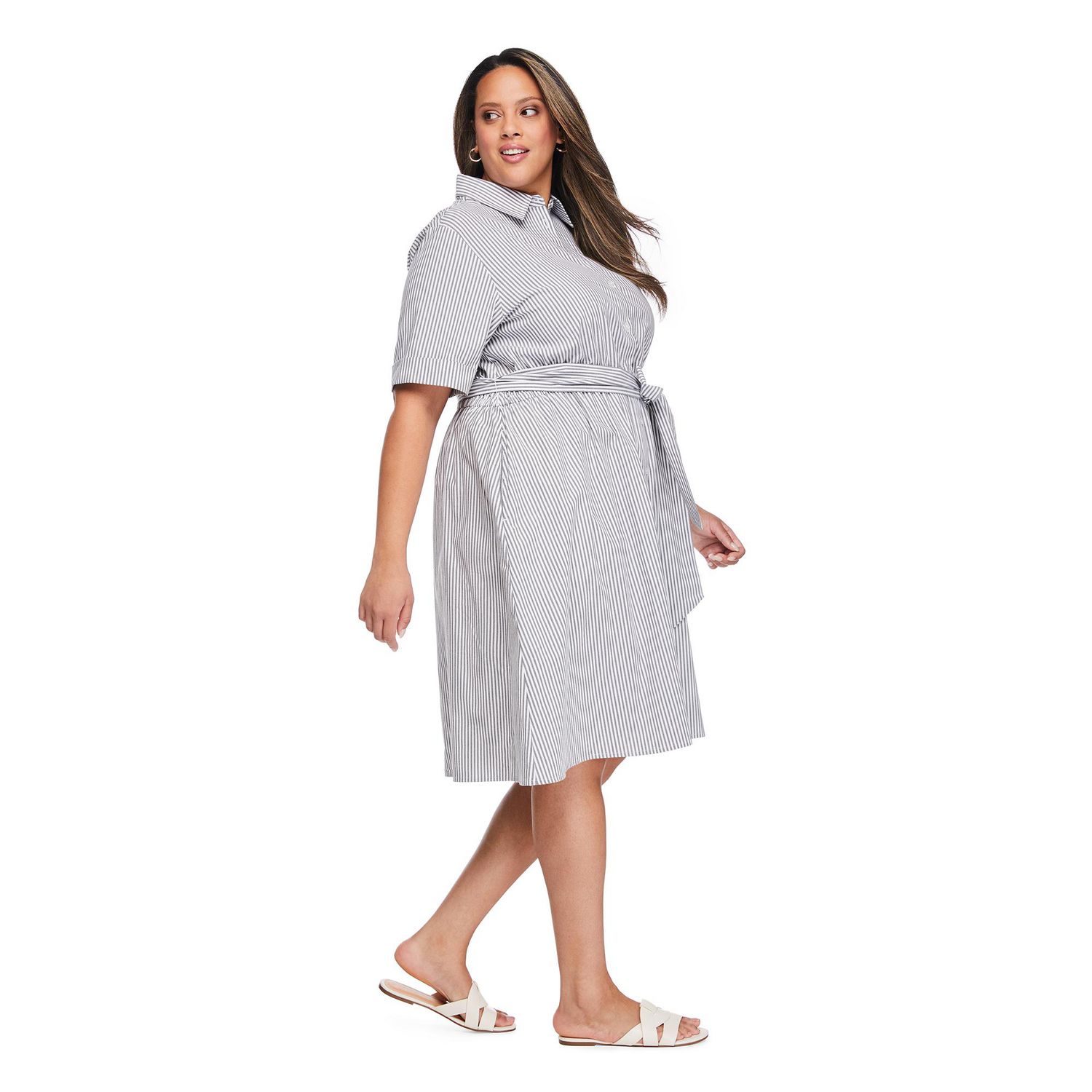 Robe chemise mi-longue Lane Bryant Plus pour femmes