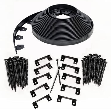 Dimex EasyFlex Smooth Top No Dig 100 Foot Garden Landscape Edging, Black