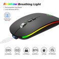 thumbnail image 1 of PEONAVET Mous E Mous E.Mouse 4GHz Sans Fil Bluetooth Gaming Sans Fil Optique USB Gaming Mouse 1600DPI Rechargeable Silencieuse Souris, 1 of 1