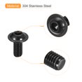 thumbnail image 4 of Unique Bargains Flanged Button Head Socket Cap Screws, 25 Pack M6x16mm 304 Stainless Steel Bolts, 4 of 5