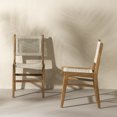 thumbnail image 1 of South Shore Agave Woven Rope and Teak Dining Chair, Set of 2, in Cream and Natural, 1 of 11