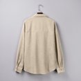 thumbnail image 5 of PVCS Women's Pockets Buttons Long Sleeve Tops Outwear Solid Color Turn-down Collar Jacket Coat, 5 of 5