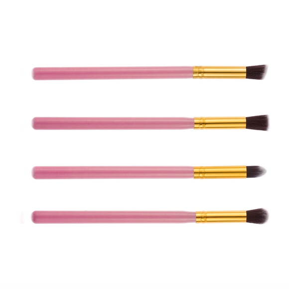Milisten Eye Brushes Set for Eyeshadow 4Pcs with Handmade Solid Wood Handle