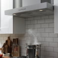 thumbnail image 4 of 30" Designer Wall Mount Hood with Dimmable LED Lighting Stainless Steel - UVW8301SLSS, 4 of 8