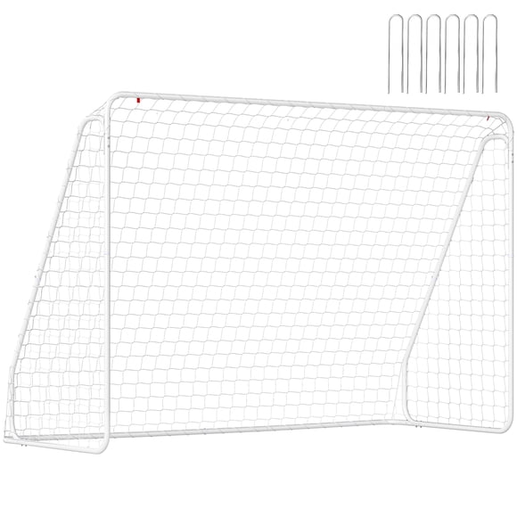Soozier Soccer Goal for Backyard, Soccer Net, White, 10 x 4 ft