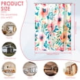 thumbnail image 2 of Dznils Rideau de Douche en Tissu Boho à Motif Floral, Rideau de Salle de Bain Moderne avec 12 Crochets, 72 Pouces x 72 Pouces, Rose, 2 of 11