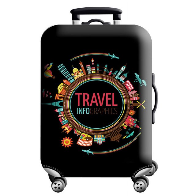 Luggage Cover Stretch Fabric Suitcase Protector Baggage Dust Case Cover Suitable for18-32 Inch Suitcase Case Travel Organizer H601 L
