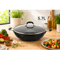 thumbnail image 4 of Starfrit 32 cm (12.6 in) Wok with Glass Lid, Non-Stick Aluminum, 5.7 L (6Qt), Oven Safe, Easy to Clean, Black, 4 of 5