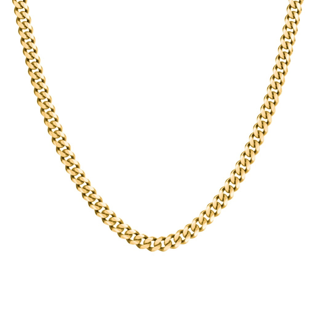 Men's 20" Cuban Chain Necklace in Yellow Stainless Steel - 8mm
