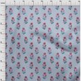thumbnail image 3 of oneOone Viscose Jersey Fabric Leaves & Floral Block Printed Craft Fabric BTY 60 Inch Wide, 3 of 4