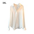thumbnail image 4 of Chemise Boutonnée Style Décontracté pour Femmes Voyage Randonnée Femmes Style Décontracté Chemise Boutonnée Travail Réunion Polyester Blouse à Revers Manches Longues Vêtements Vêtements Blanc 3TG, 4 of 8