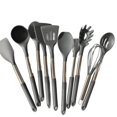 thumbnail image 1 of Hearth & Gear Purpose Kitchen Cookware Set 11 Piece Food Grade Silicone And Stainless Steel Cookware With Rotating Storage Bucket For Easy Cooking And Organization Cooking Utensils Set Stainless Steel, 1 of 7