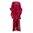 thumbnail image 2 of Tulle Robe Long Lingerie Bridal Dressing Gown Puffy Nightgown Photoshoot, 2 of 8