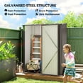 thumbnail image 4 of Outsunny Remise de Rangement Extérieure 5 Pieds X 3 Pieds avec Porte Simple, Gris Pâle, 4 of 10