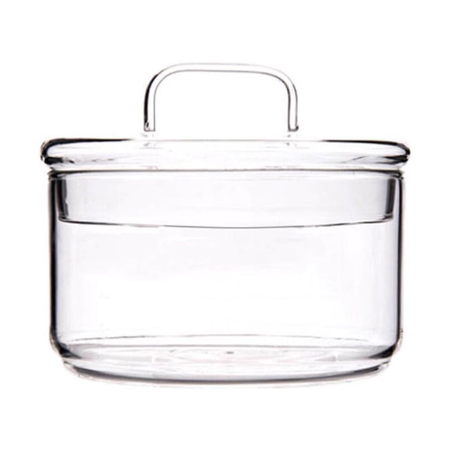 AMERTEER Stackable Heat Resistant Glass Bowl Transparent Salad Bowl Innovative Dessert Fruit Box With Lid