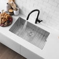 thumbnail image 2 of Stylish Undermount 30" Stainless Steel 16G Single Bowl Kitchen Sink with Grid & Strainer S-311XG, 2 of 11