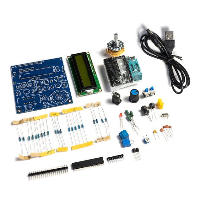 TFixol DIY Capacitance Inductance Frequency Meter Kit with LCD Display, 51 MCU Testing Board, Soldering Practice Set for Beginners, Optional Acrylic Housing