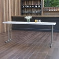 thumbnail image 4 of 18''W x 72''L Granite White Plastic Folding Training Table, 4 of 6