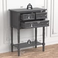 thumbnail image 2 of Costway Console Entryway Table w/ 3 Drawers Open Shelf for Hallway Living room Dark Grey, 2 of 9