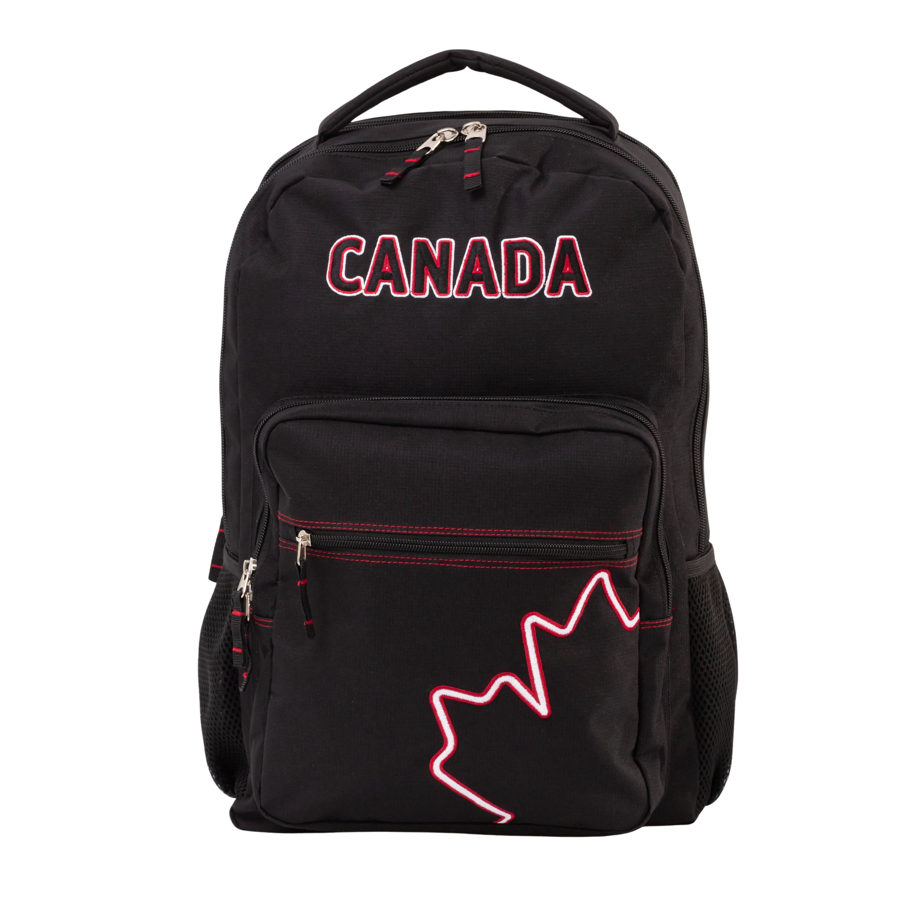 Sac à Dos Scolaire Noir CANADA avec Compartiment pour Ordinateur
