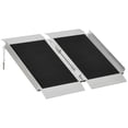 thumbnail image 1 of HOMCOM Rampe Portative de 2 Pieds pour Fauteuil Roulant, Seuil en Aluminium, Mobilité pour Trottinette, 1 of 10