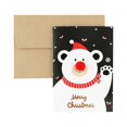 thumbnail image 1 of Yhmxh Thank You Cards,Greeting Cards Vintage Kraft Paper Christmas Greeting Card Blessing Gift Card With Envelope Mini Envelope, 1 of 9
