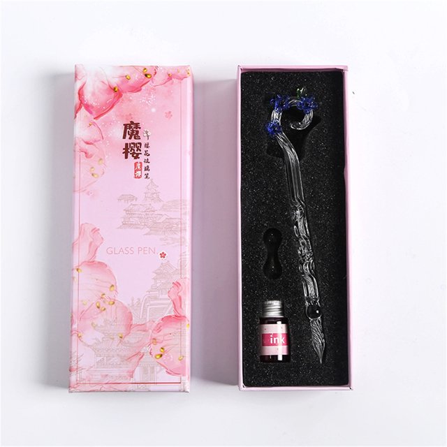 RKSTN Stylo en Verre Calligraphie Stylo Trempé en Verre Ensemble d'Encre Calligraphie Stylo Trempé en Verre Ensemble d'Encre Calligraphie Stylo Trempé en Verre Ensemble d'Encre 5 ml