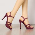 thumbnail image 2 of BLISSFUL STEP Sandales à Talons Aiguilles à Brides, Plateforme, Slingback pour Femmes, 2 of 7